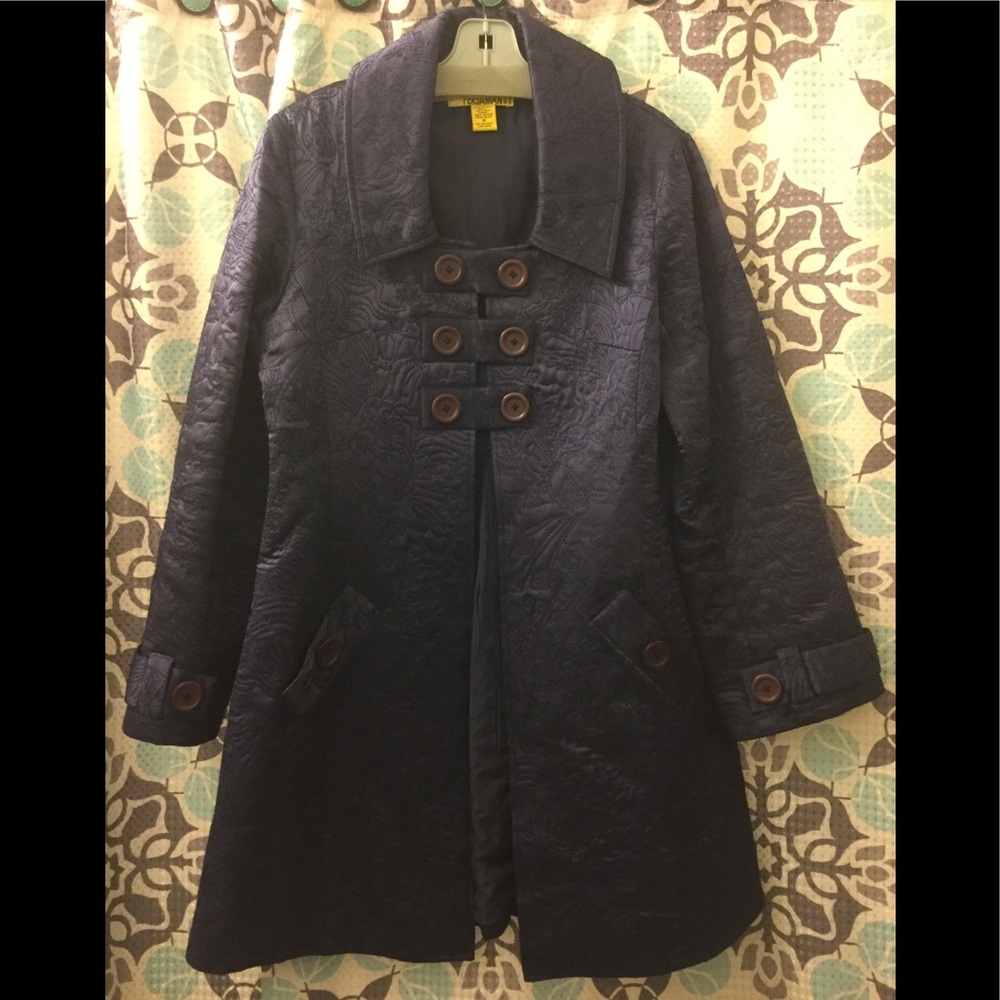 ⚡️Unique Blue Purple Brocade Jacket Sz M⚡️